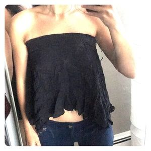 Sleeveless black Flow top